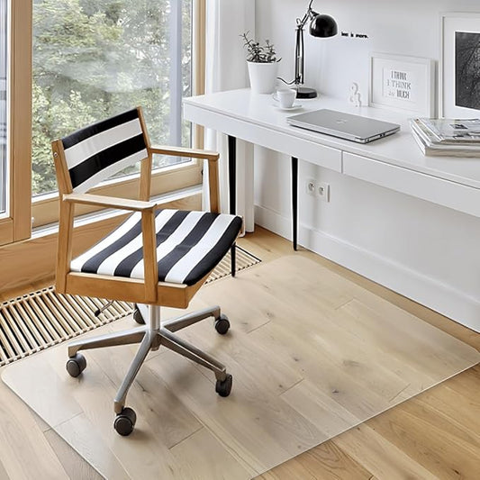Azadx Office Chair Mat for Hard Floors 36" X 55", Clear PVC Chair Mat for Hardwood Floor, Durable Plastic Floor Protector Mat for Home and Office use (36" X 55" Rectangle)