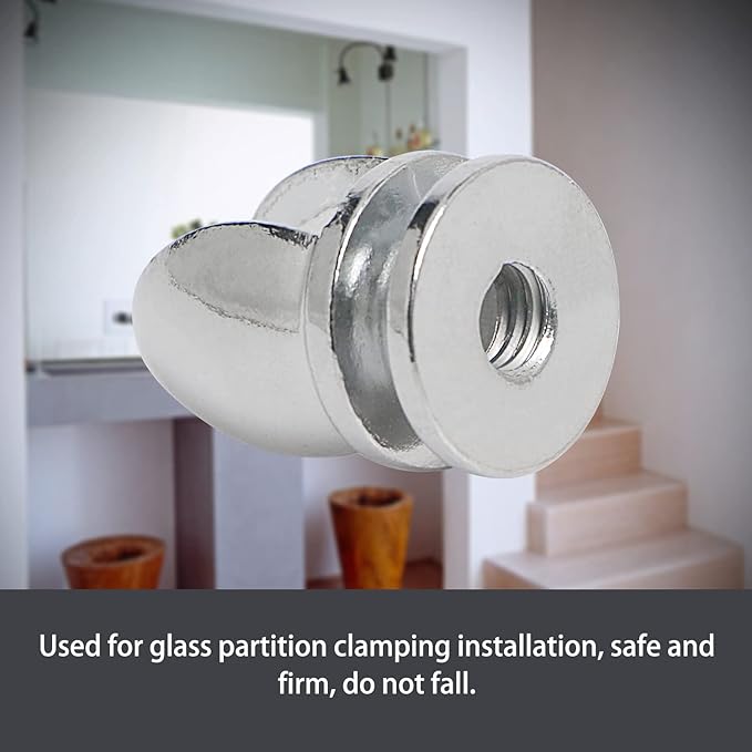 Aopin Glass Shelf Bracket Glass Clamp Bracket Glass Shelf Holders Support Glass Clamp Bracket Shelf Clip Clamp, Suitable for 5-8 mm / 0.19-0.3 inch Thick Glass Screen Clip Holder 10 PCS (Silver)