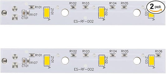 2pcs WR55X26671 Fridge Led Light Board for GE Refrigerator, Premium Durable Freezer Led Light Replacement for GE Refrigerator Replace PS11767930 AP6035586 4468532 EAP11767930