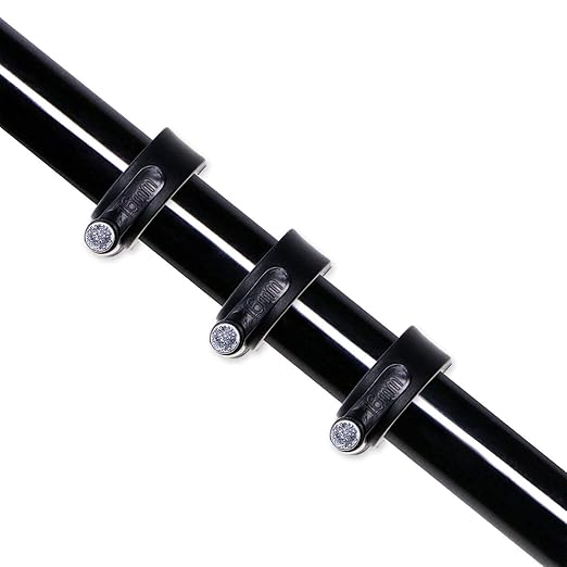 Mini Skater 16mm Nylon Steel Nail in Circle Ethernet Cable Clips Cord Holder Wire Management,Pack of 50.(Black)