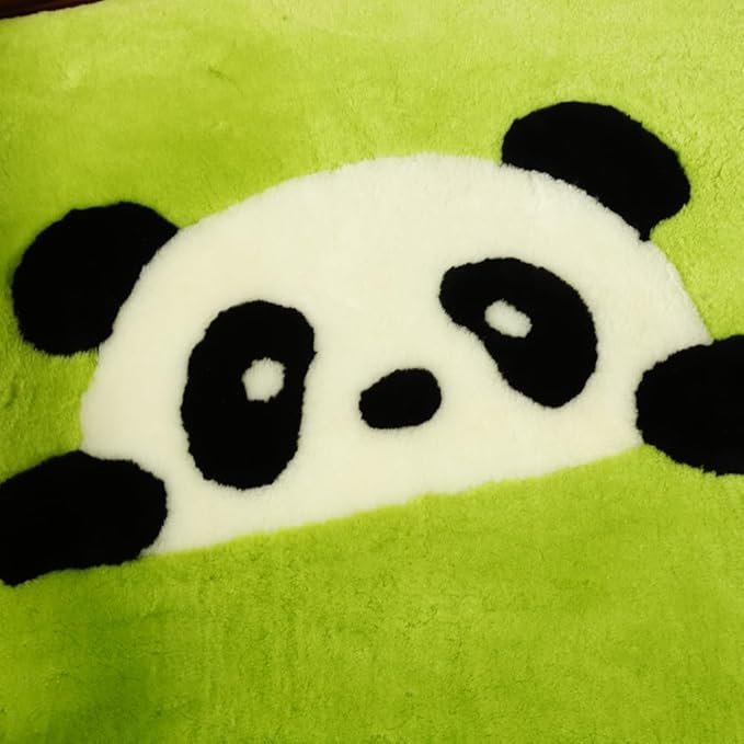 LLB Sheepskin Chair Covers Office Chair Cushion Dining Room Chair Pads Desk Chair Seat Cushion for Computer Chair Fur Area Rugs for Living Room 19x19 Inch (Pack of 1), Shearling Panda