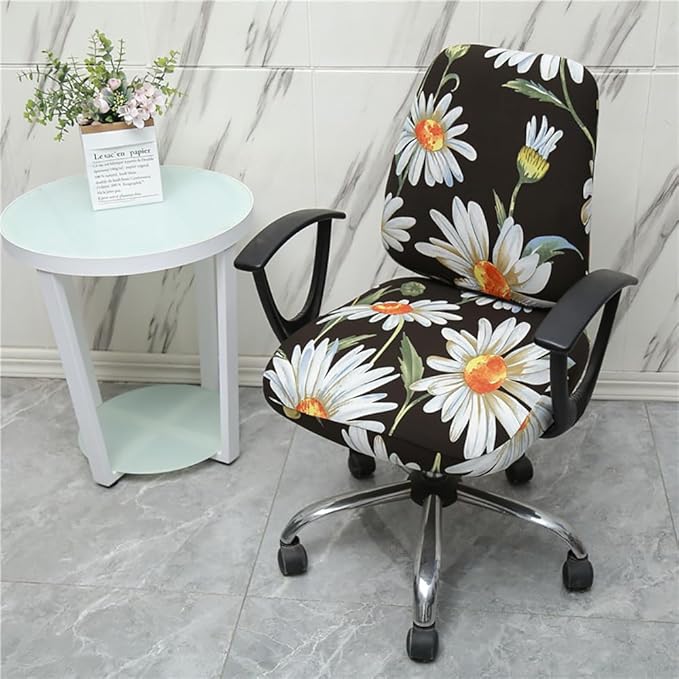 Melaluxe Computer Office Chair Cover - Protective & Stretchable Universal Chair Covers Stretch Rotating Chair Slipcover