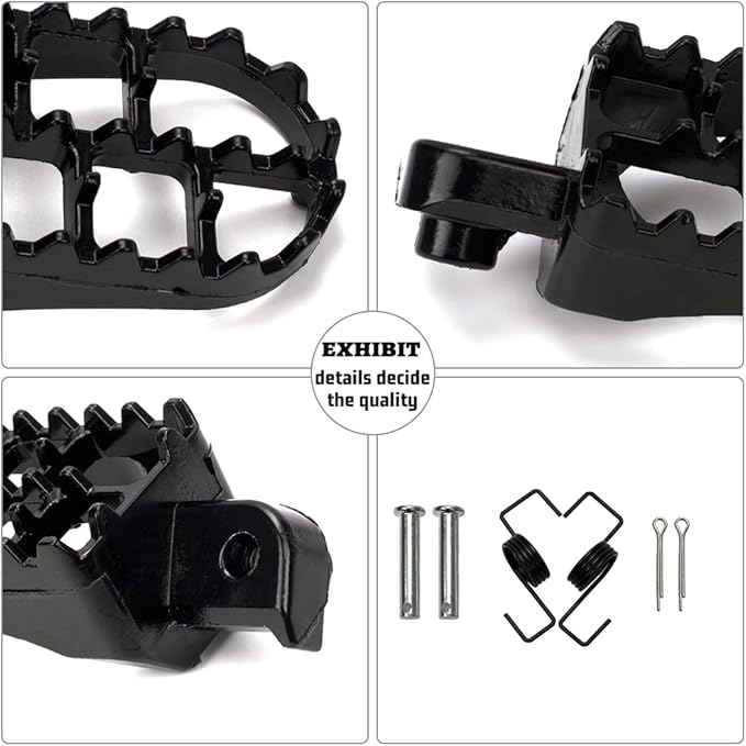 XINGWU Black Dirt Bike Footrest,Aluminium Footpegs Pedals,for XR50R PW50 CRF70 TW200 KLX110 CRF50 50cc 70cc 90cc 110cc 125cc TaoTao Motorcycle Part
