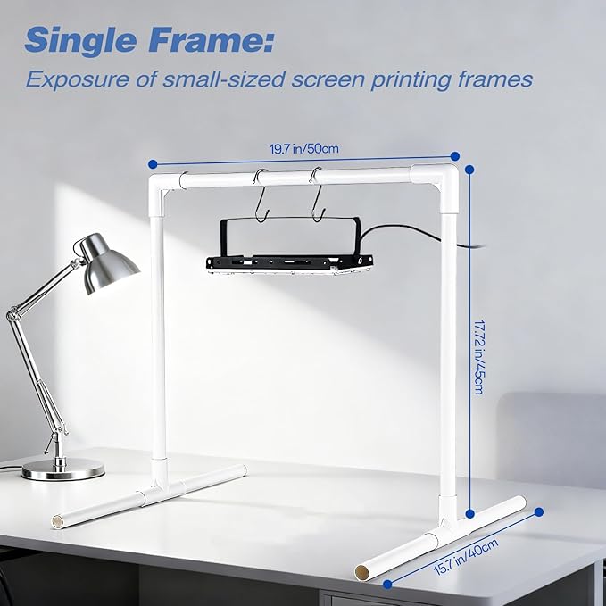 Ecoofor 2 Pcs 50 W LED UV Light for Screen Printing with Dual Stands, Exposure Unit for Screen Printing Kit, Photo Emulsion, and Cyanotypes