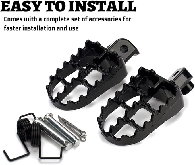 XINGWU Black Dirt Bike Footrest,Aluminium Footpegs Pedals,for XR50R PW50 CRF70 TW200 KLX110 CRF50 50cc 70cc 90cc 110cc 125cc TaoTao Motorcycle Part