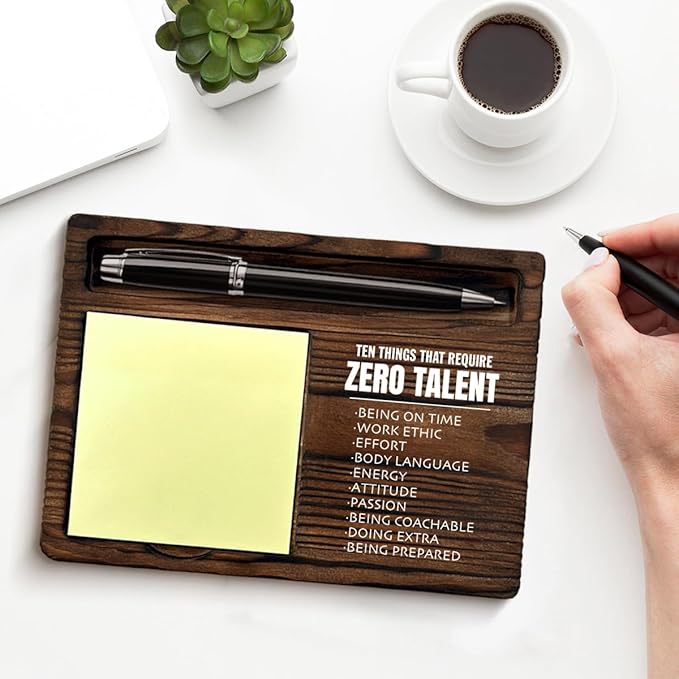 Motivational Sticky Note Holder Inspirational Gifts for Coworkers Employees Boss, Encouragement Gifts Post It Note Dispenser for Office Cubicle Desk Decor