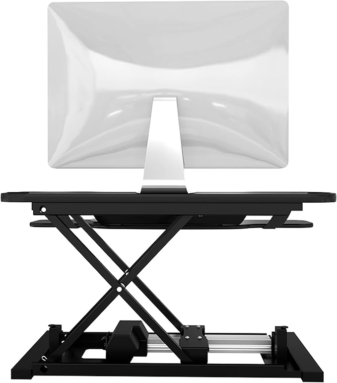 VERSADESK® PowerPro™ Elite 36” - Electric Adjustable Desk Converter with Programmable Controller and USB Hub. Mobile App Controllable. Removable Keyboard Tray - Powerful Riser Lifts 80 lbs – Black