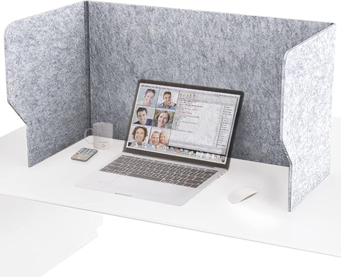 Desk Partition Desk Privacy Panel Desk Divider, Reduce Noise and Visual Distractions, Sound Absorbing Proof for Home Office Classroom Remote Learning Sound Dampening (Width: 40")
