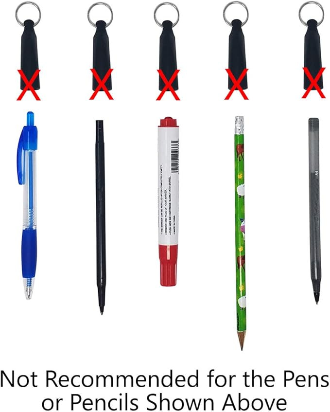 5 Pack - Heavy Duty Retractable Pull Pen Holder - Ideal for Markers & Carpenter Pencils - Nylon Cable, Self Retracting Reel & Tight Metal Belt Clip Retractable Carpenter Pencil Holder by Reel-N-Rite