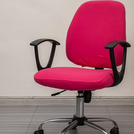 Melaluxe Computer Office Chair Covers, Protective & Stretchable Universal Chair Cover, Stretch Rotating Chair Slipcover (Rose)