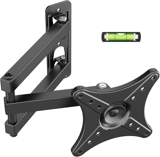 IWORKBOARD Full Motion TV Monitor Wall Mount Bracket for Most 13-32 Inch LED LCD Flat Curved Screen, Max VESA 100x100mm up to 33lbs, 360° Rotation Swivel Tilt Extension，Adjustable Articulating Arms