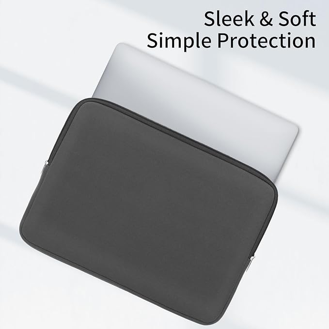 RAINYEAR 16 Inch Laptop Sleeve Protective Soft Case Bag with Accessories Pouch, Specially Compatible with 16" MacBook Pro M1 M2 M3 M4 M5 Pro/Max A3403 A3186 A3428 A3429 (Gray)