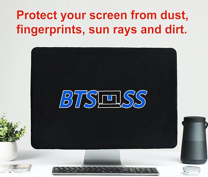 21.5" 22" 23" 24" Computer Monitor Dust Cover,Black Screen Protective Sleeve Compatible with iMac 21.5-24 Inch Desktop Computer, Anti-Static Dustproof LCD/LED/HD Panel Case,Velvet