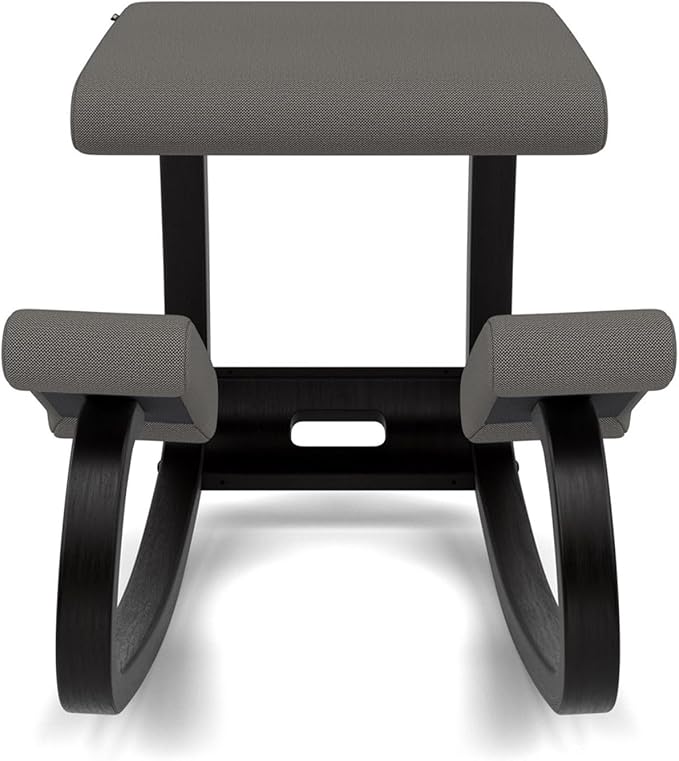 Varier Variable Black/Grey Ergonomic Office Kneeling Chair for Desk – Back Pain Relief, Rocking Seat for Home, Study & Posture Support – 10 Year Quality Guarantee