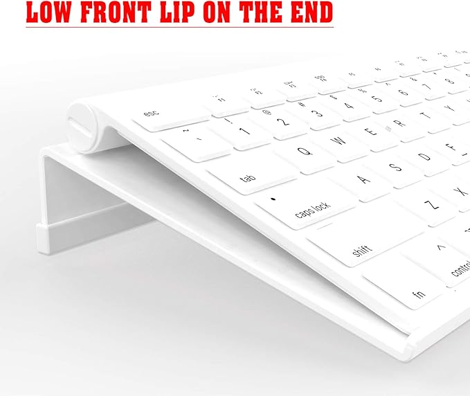 KOTEMON Mini Computer Keyboard Stand - 11.8'' x 5.1'' - Acrylic Keyboard Holder for 78 Keys, Universal Compact, with White Silicone Strip