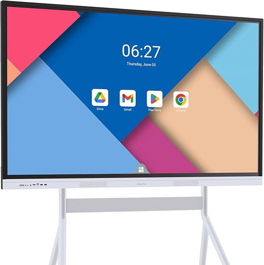 55 Inch 4K Smart Board - Google EDLA-Certified Interactive Whiteboard, Android 14 OS, 50-Point Touch, Wireless Casting - Digital Whiteboard for Classrooms & Hybrid Offices (Board Only)