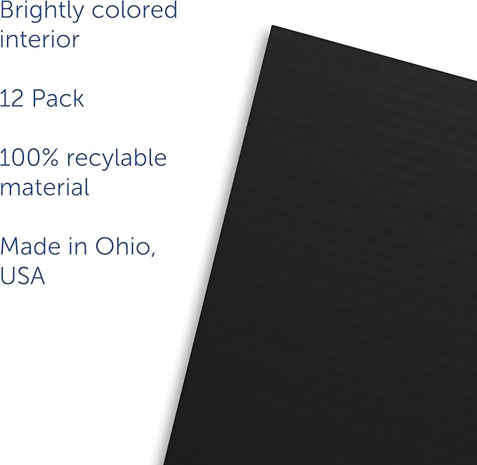 Flipside Products 12 Pack Black Study Carrel, 12”x48” Privacy Boards, Student Privacy and Focus Booth for The Classroom, Desk Divider Cubby for Tests, Made in USA
