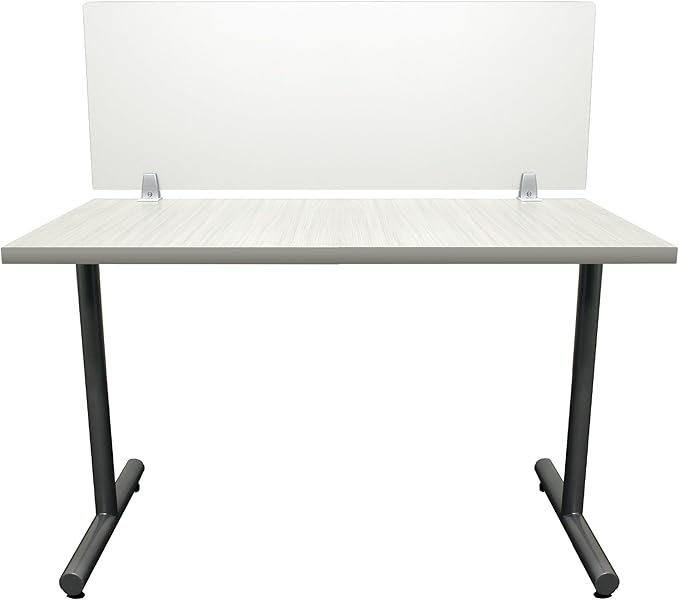 OBEX Clear Acrylic Desk Mounted Privacy Panel, 12" x 30", Clear