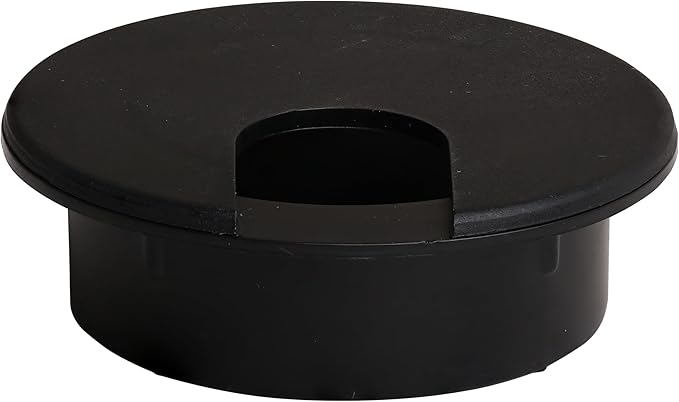 25 Pack Rok Hardware 2" (51mm) Black Round Computer Desk Table Port Wire Cable Cord Organizer Hole Cover Grommet, ROKRG2BLK