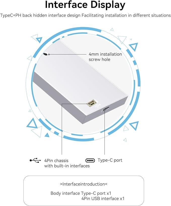 9.16" Computer Temp Monitor, FHD 1920x462 PC Sensor Panel One-Cable Connection(No HDMI Needed), Stretched Bar LCD Dynamic Theme Supported, IPS Mini Secondary Screen for CPU RAM HDD Data (White)
