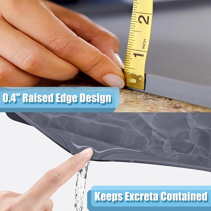 Humidifier Mat Humidifiers Drip Pan for Room Leaks, Silicone Mat for Bedroom Humidifiers with Raised Edge, Humidifier Tray Floor Mat Table Pad, Non-Slip Waterproof Pan Size 17"x15"