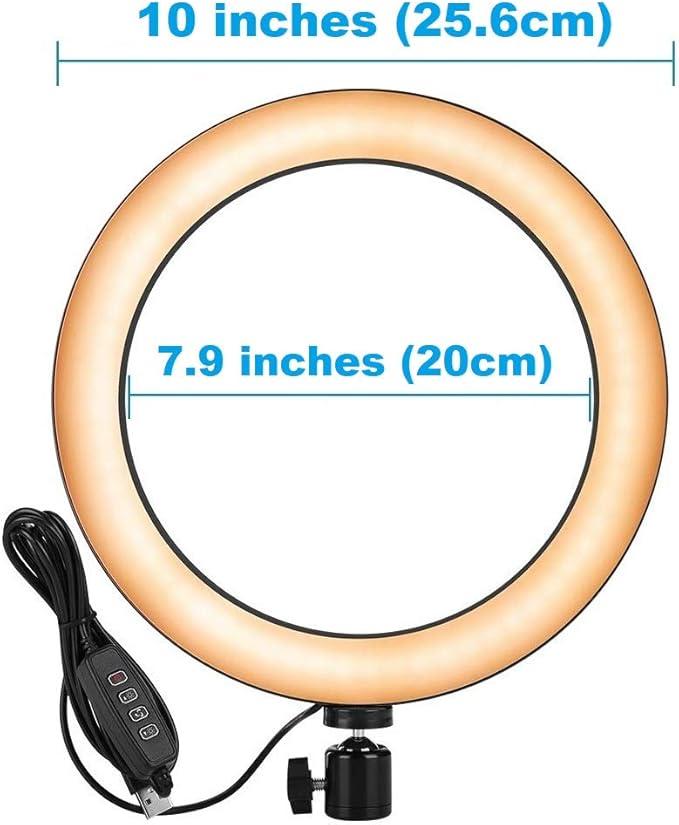Magnetic Webcam Light with Stand,10 Inch Ring Light with Adjustable Desktop Mount Holder Compatible with Logitech C920 StreamCam C922 C930e C925e C615 Brio 501 301 101 4K C270 C310 webcams