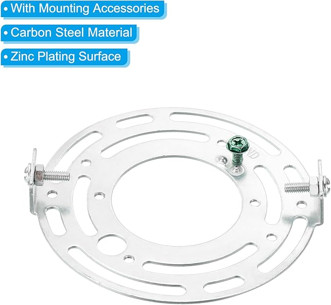 PATIKIL 105mm (4.13"") Universal Light Fixture Mounting Bracket Kit, 2set Light Crossbar Round Ceiling Plate for Wall Light, Close to Ceiling Light, Chandelier, Silver