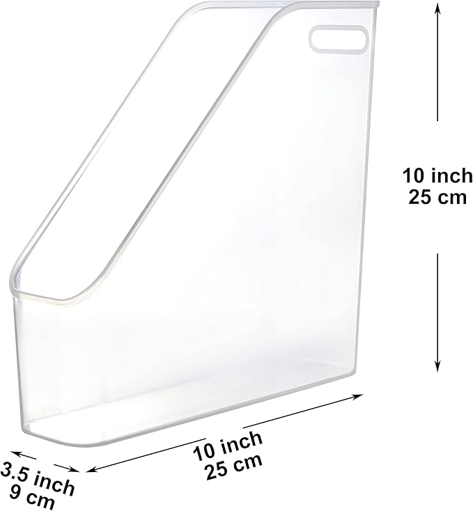 Youngever 3 Pack File Folder Bin Storage, Plastic File Folder Bin Organizer with Handle