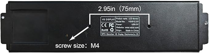 VSDISPLAY 9.1 Inch 1920x462 IPS Small Mini LCD Monitor PC Case LCD Screen Secondary Display Monitoring Computer Temperature CPU GPU RAM Data,Black