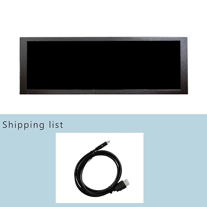 VSDISPLAY 7.84 Inch Mini Monitor IPS 1280x400 Stretched Bar LCD Secondary Display for Laptop Computer Speed Temp CPU GPU Data Monitoring Screen