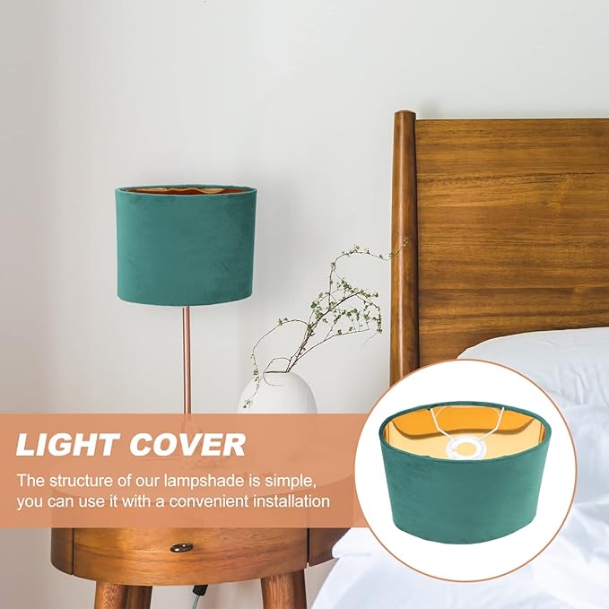 KALLORY 1pc Lamp Shade E27 Barrel Lampshade Floor Lamp Lampshade Pendant Lamp Covers Clip on Table Replacement Bedside Candelabra Light E14 Fabric Burlap