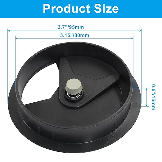 Bivethoi 3pcs 3.15 inch Desk Wire Cord Cable Grommets Hole Cover for Office PC Desk Cable Cord Organizer Plastic Cover Black