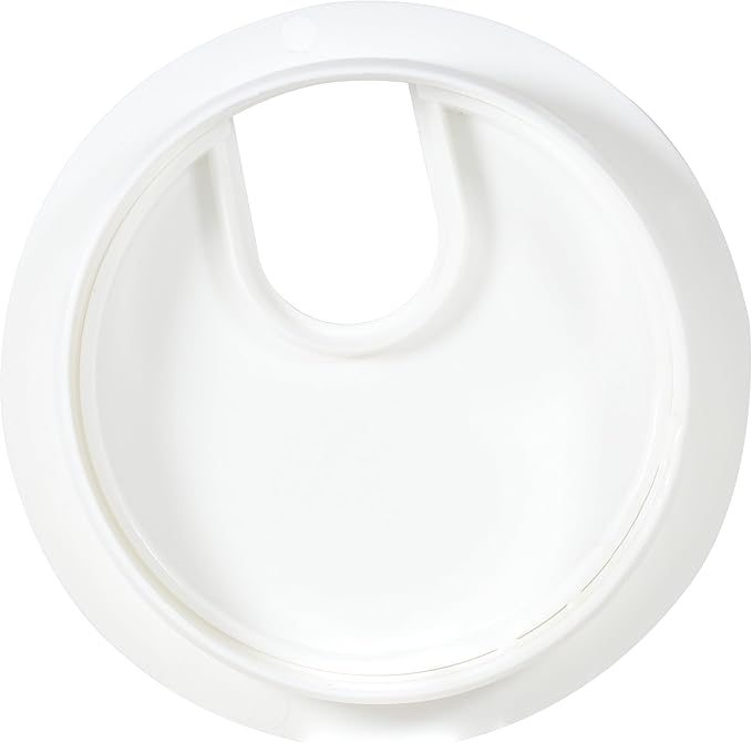 Rok Hardware 3" (76mm) White Round Computer Desk Table Port Wire Cable Cord Organizer Hole Cover Grommet, ROKRG3WHT