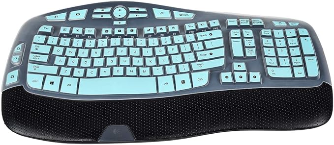 CaseBuy Keyboard Cover for Logitech K350 & MK550, Ultra Thin Protector, Mint