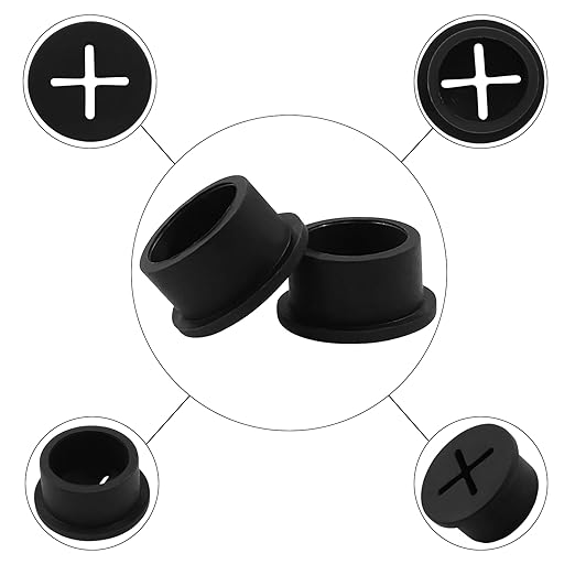 Hitefu 12Pcs 3/4 Inch Rubber Desk Grommet, Flexible Wire Cord Grommets, Silicone Cable Hole Cover for Office Desk Table Furniture Wall Organizer (Black)