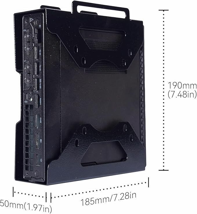 Mini PC Mount Compatible with Lenovo Thinkcentre Tiny M90q Gen3, M90q Gen 2,M80q Gen3, M75q Gen2,M70q Gen 2, M70q VESA Mount Adapter Wall and Under Desk