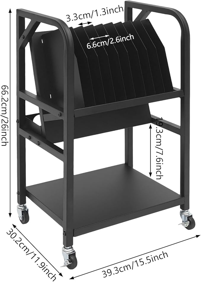 10 Device Open Charging and Storage Rack Laptop Charging Station for Classroom, Offices, and Libraries