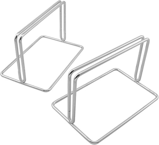 2PCS Punch-Free Base Baffle Desk Divider Clamps Privacy Panel Bracket Holder DEST Partition Support Glasses Screen Clips, Small Bright White