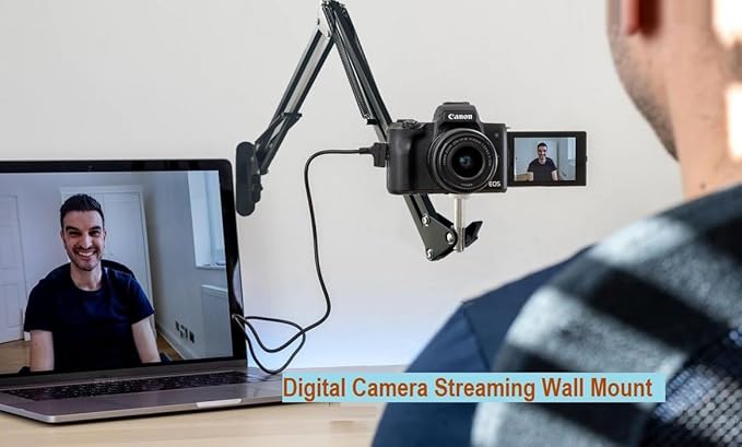 AceTaken Link-2C Webcam Wall-Mount Holder Stand Compatible with Insta360 Link 2 / Link 2C / Link PTZ 4K Webcams and X4 X3 X2 Action Cameras