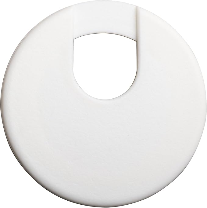 5 Pack Rok Hardware 2" (51mm) White Round Computer Desk Table Port Wire Cable Cord Organizer Hole Cover Grommet, ROKRG2WHT