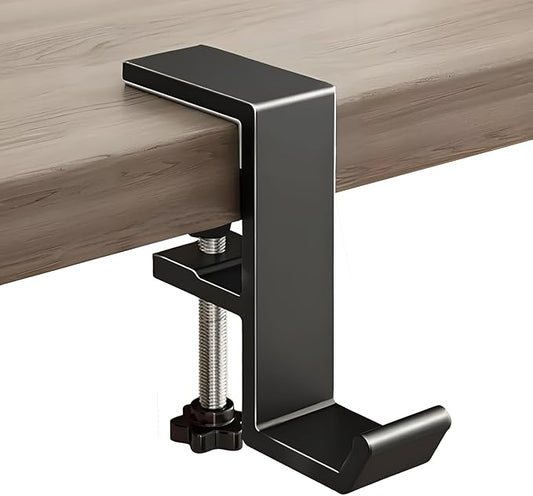 JAKO Headphone Stand - Aluminum Alloy Headphone Holder, Under Headset Stand for Desk Fit for PC Gaming Headset Hanger Hook Suitable for Office, Computer, Student Class Desk, Handmade Creator Table