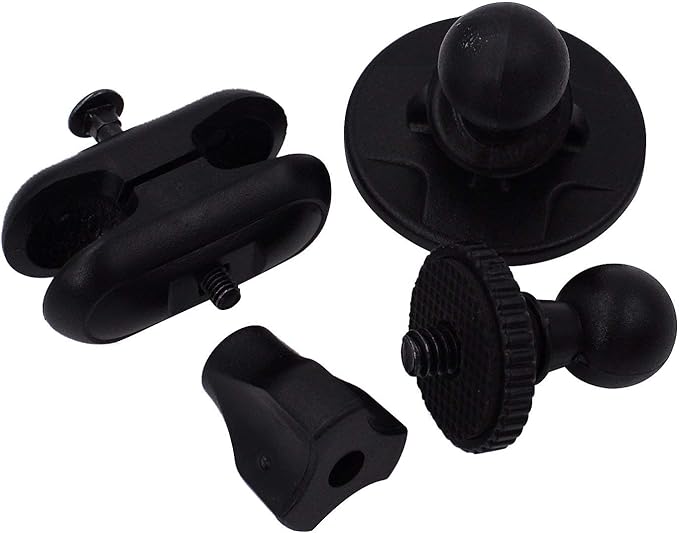 CH01C 1/4" Thread Camera Mount Holder Mini Adhesive 16mm Base - Dash Cam Permanent Tripod Windshield/Dashboard Mount Holder Fit Sony/Ricoh/HP/GoPro/Oculus(M4 M6 Screw Join Ball Included)