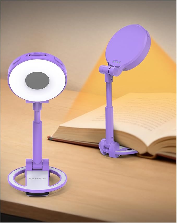 Book Light for Reading in Bed: Purple Rechargeable Night Light - Mothers Day Gifts for Mom Wife from Husband Grandma Daughter Sister - Birthday Gifts for Women Mom Teens Girlfriend and Her