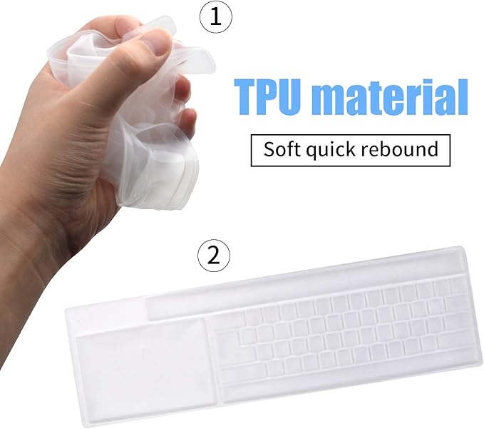 BronaGrand 2 Pack Clear Desktop Computer Keyboard Protection Skin Protector Cover for PC 104/107 Keys Standard Keyboard