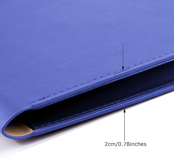 PU Leather A4 File Folder Document Holder Waterproof Portfolio Envelope Folder Case with Invisible Magnetic Closure (Purple, A4)