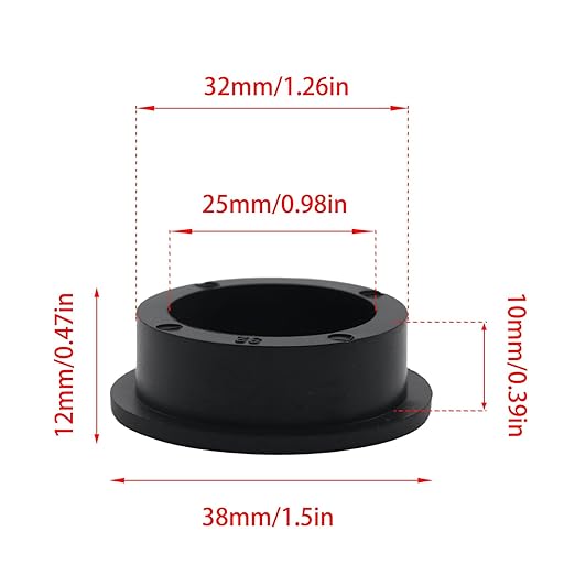 6 Pcs 32mm / 1-1/4 Inch Black Cable Cord Grommets, Rubber Desk Grommets for Table Computer Desk Wire Organizer TV Console and Other Furnitures Cover