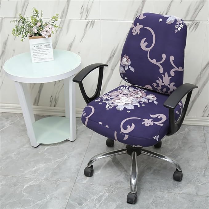 Melaluxe Computer Office Chair Cover - Protective & Stretchable Universal Chair Covers Stretch Rotating Chair Slipcover