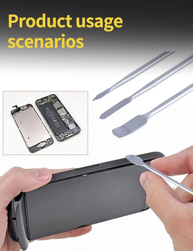 6PCS Metal spudger, Pry bar Tool kit, Screen Repair Tool,Phone Repair Tool kit, Used for Repairing laptops, Mobile Phones, Tablets, Computers, and Electronic Products