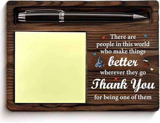 Thank You Appreciation Gifts for Women Coworkers Nurses Teacher Friends, Grateful Gifts There are People in This World Who Make Things Sticky Note Holder for Office Desk Decor