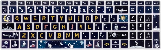 Silicone Keyboard Cover for 15.6 HP Laptop 15-fc 15-fd 15t-fd 15z-fc/HP Pavilion 15-eg 15t-eg 15-eh 15-er, 17z-ca 17-cn 17-cp 17z-cp Model Series,Spaceman